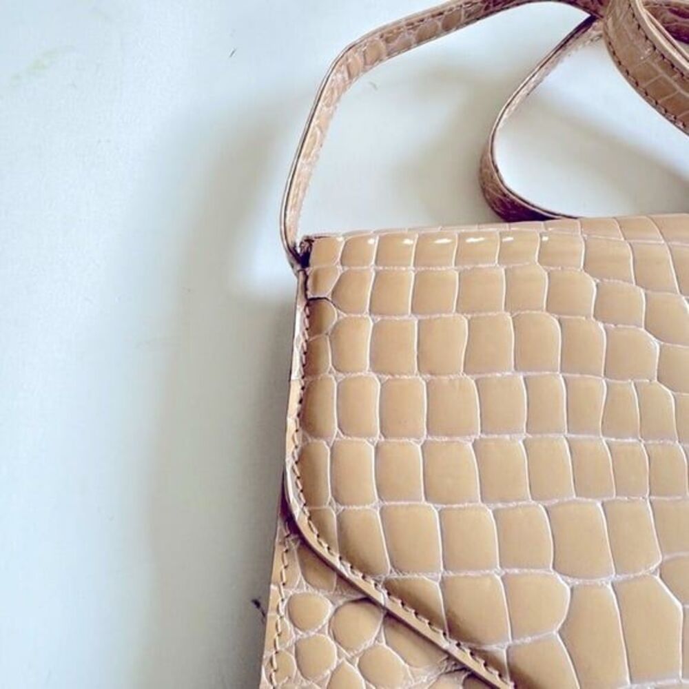 Crocodile skin genuine leather clutch bag,vintage bag perfect bag company - Picture 7 of 12